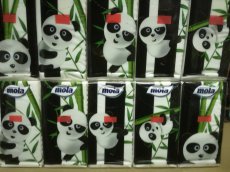 Mola hygienické kapesníčky 3-vrstvé Panda 10x10ks prodej po 1ks