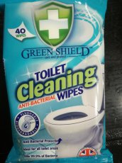 Green Shield istc antibakteriln ubrousky na WC 40 ks Toilet Cleaning