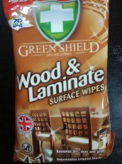 GREEN SHIELD Wood & Laminate Vlhčené ubrousky na nábytek dřevo a laminát 70 ks