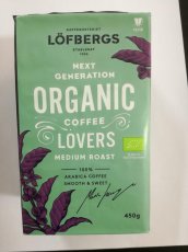 Löfbergs Organic Coffee Lovers Medium Roast mletá káva 450g